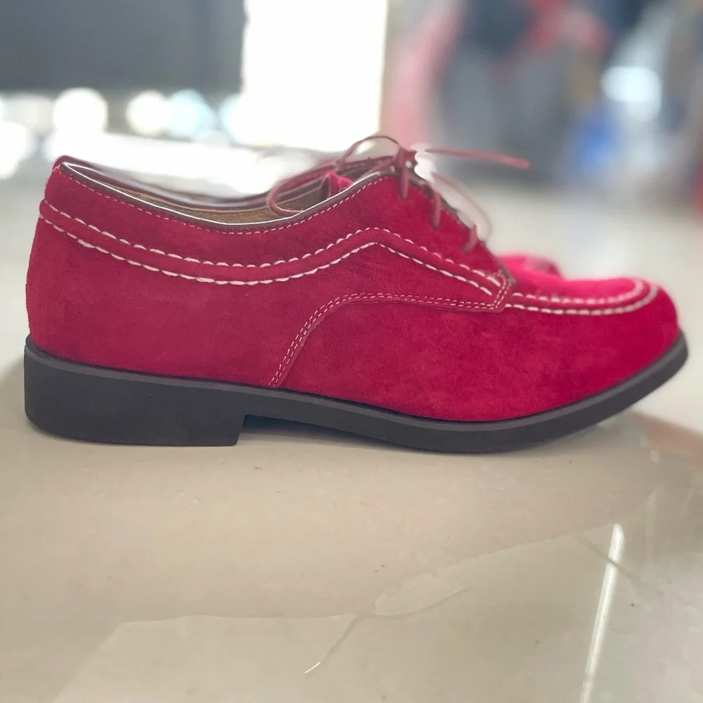 Hush Puppies Dark Red Suede Oxfords - Picture 5 of 8
